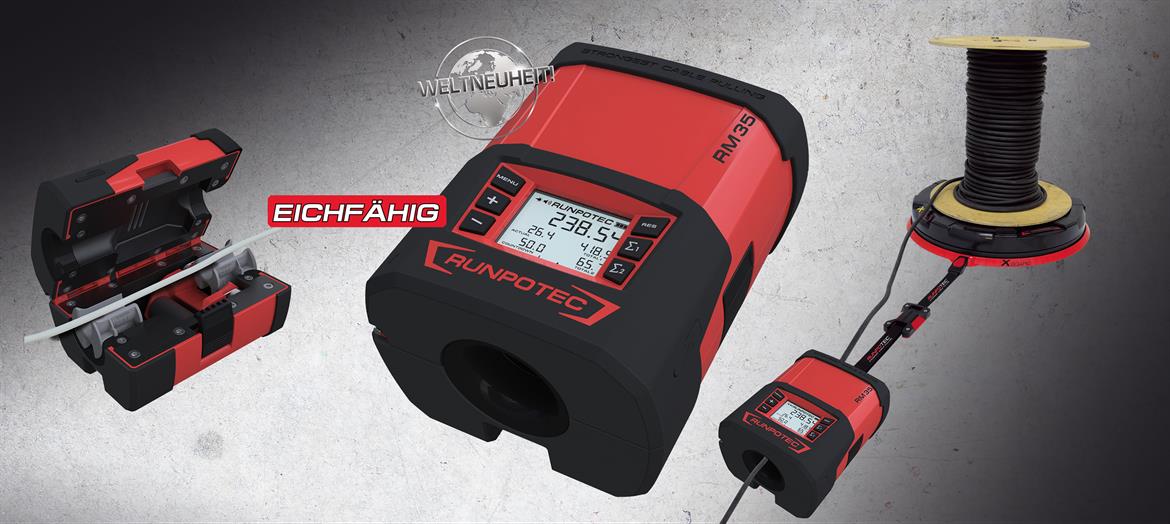 Neuheit Runpotec: RUNPOMETER RM 35 Kabellängenmessgerät